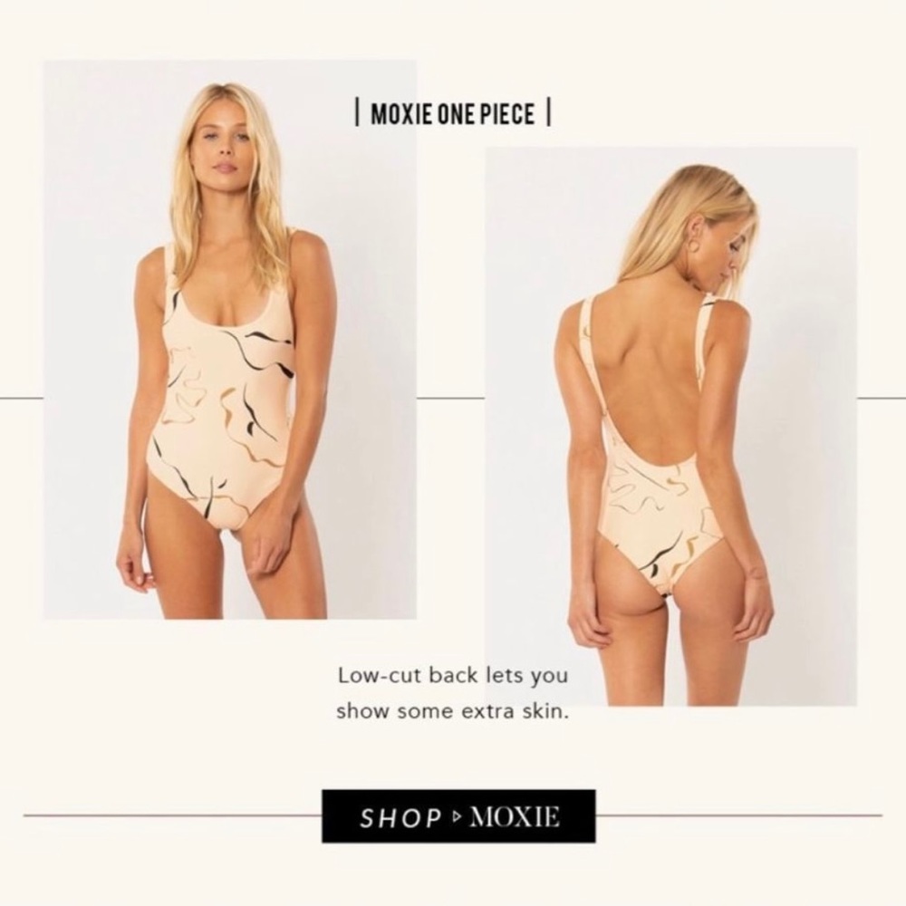 AMUSE SOCIETY • NEW! “Moxie” One Piece Reversible Swimsuit - Light Apricot - XS - Picture 4 of 16